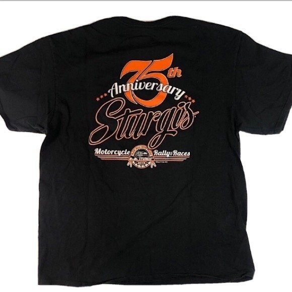 2015 Sturgis,SD  75th Black Hills Motorcycle Rally  Delta brand T-Shirt,Men’s XL - Picture 3 of 8